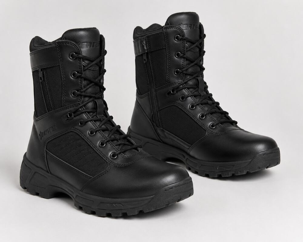 Bates Tactical Sport 2 Tall Zip Boots Mens 9.5 Black Tactical Duty Side Zip
